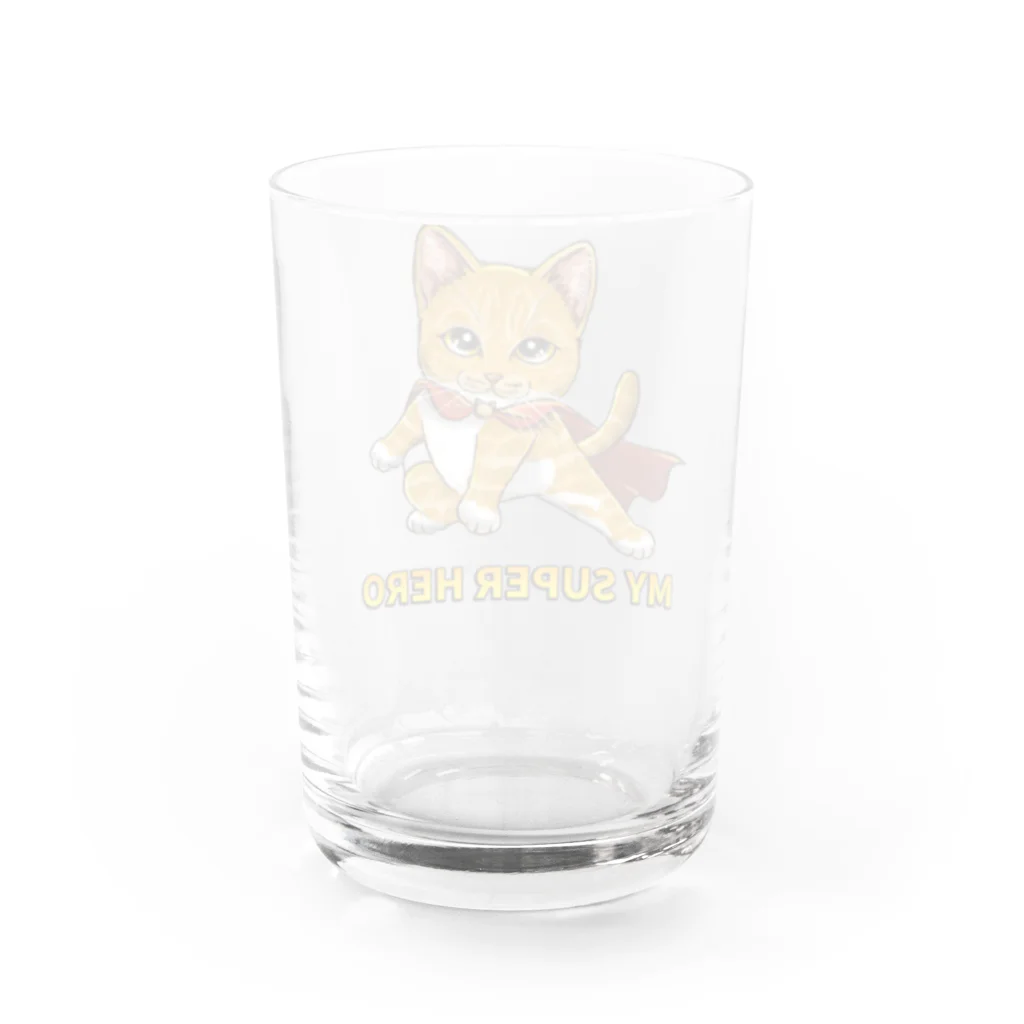 縁-yukari-のMY SUPER HERO Water Glass :back