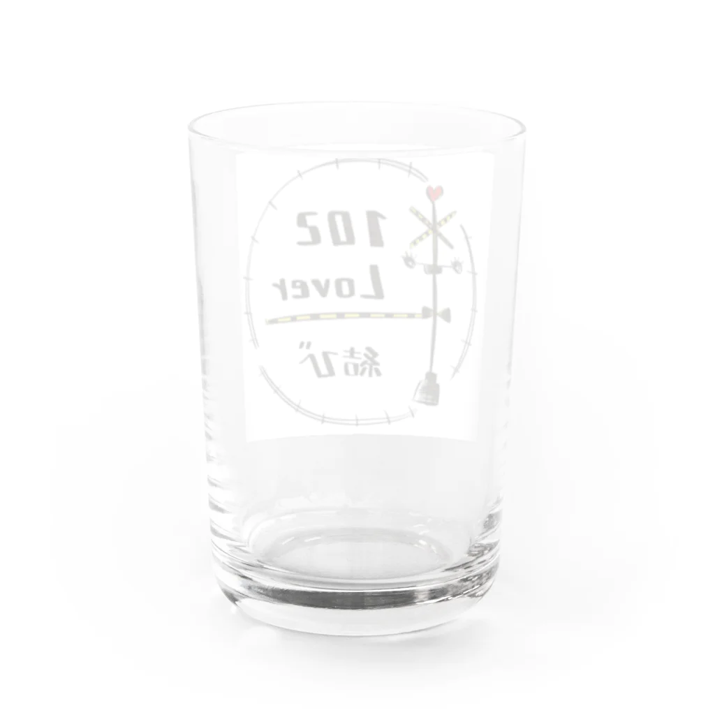 尾道鉄道カフェ🚃102lover結びのlover踏み切り Water Glass :back