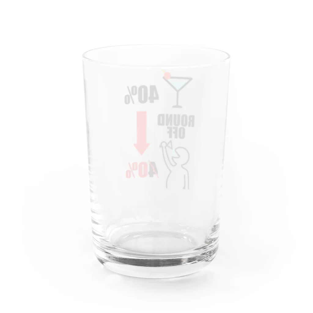 sugoi alcohol.の天才四捨五入ソリューション Water Glass :back