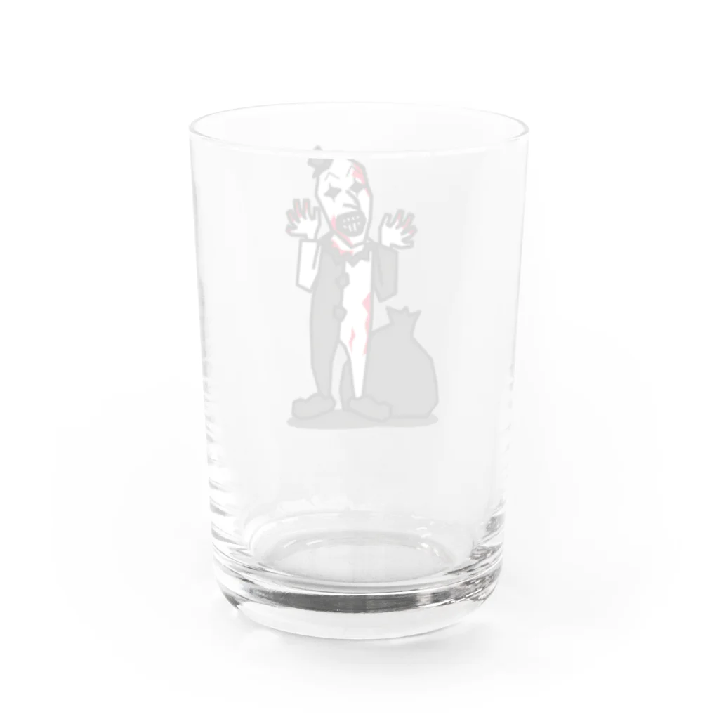 マルベリーデザインのコワかわピエロ Water Glass :back