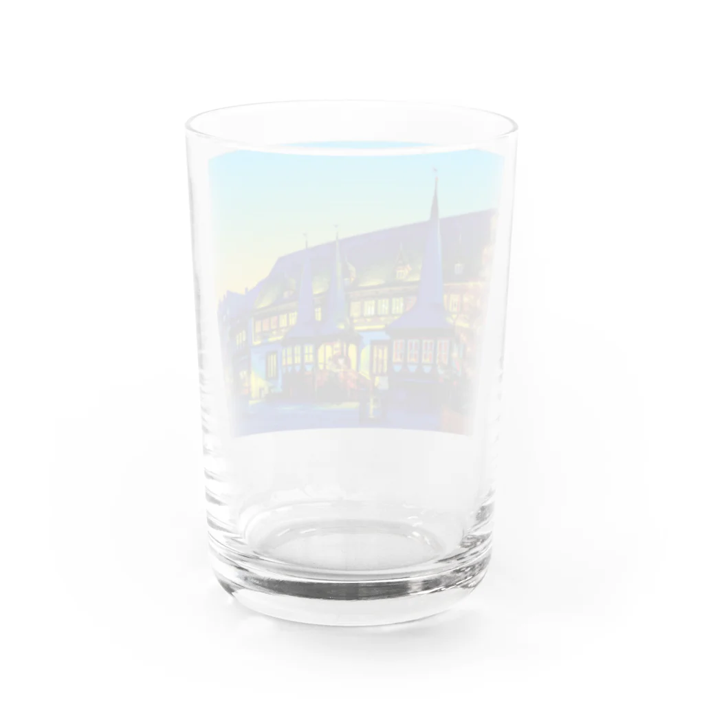 GALLERY misutawoのドイツ 夕暮れのアインベック旧市庁舎 Water Glass :back