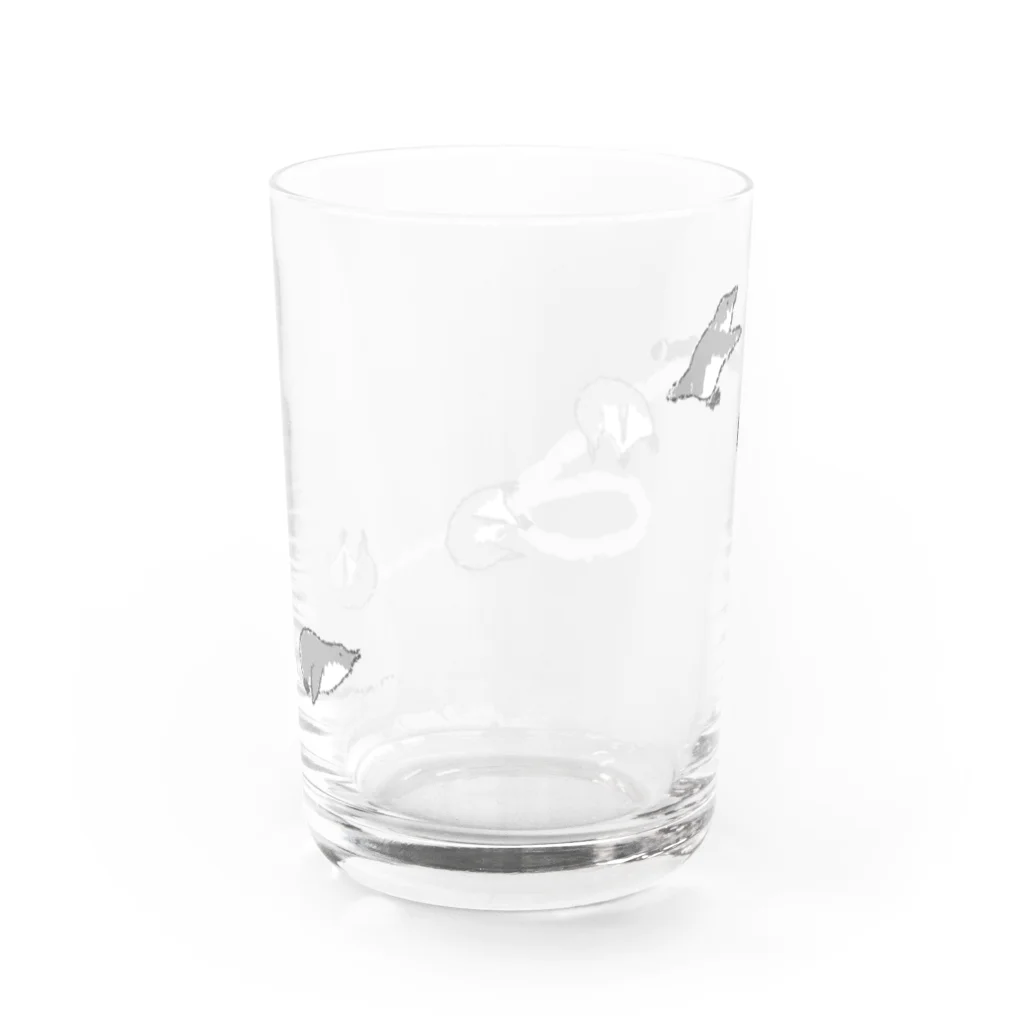 oyu♪のでんぐりペンギン Water Glass :back