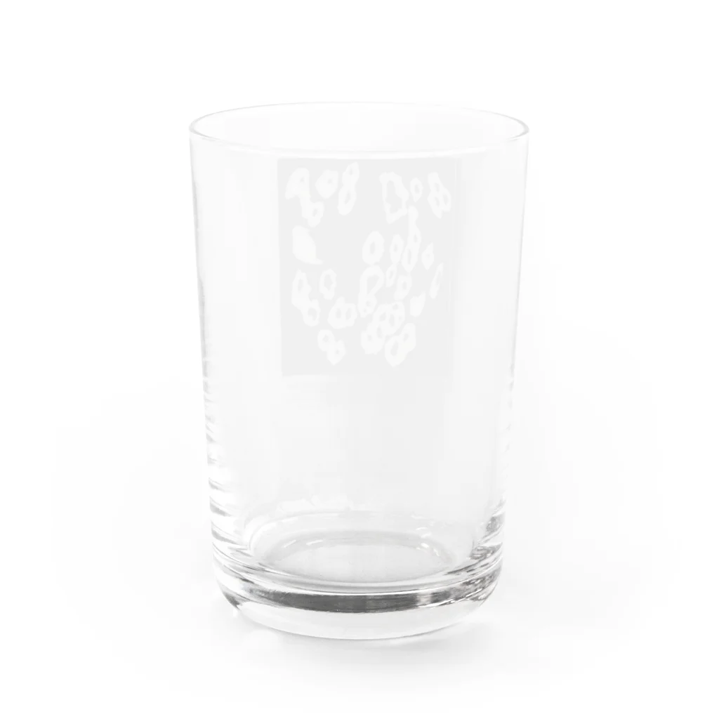 chiho_seal_shopのワモン アザラシ 柄 グレー Ringed seal pattern gray Water Glass :back