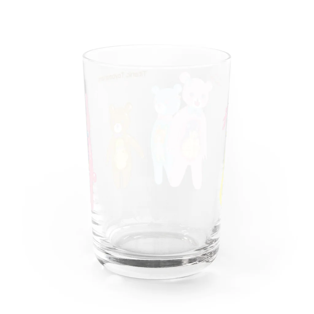 coronaaatのくまぐるみ星人 Water Glass :back