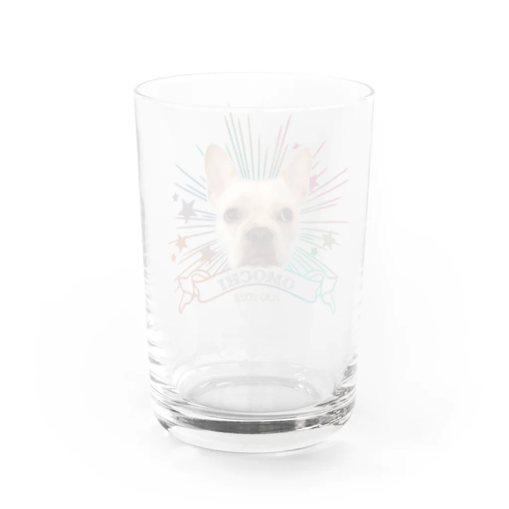 1cm浮いてるお餅くんのキラキラお餅くん Water Glass :back