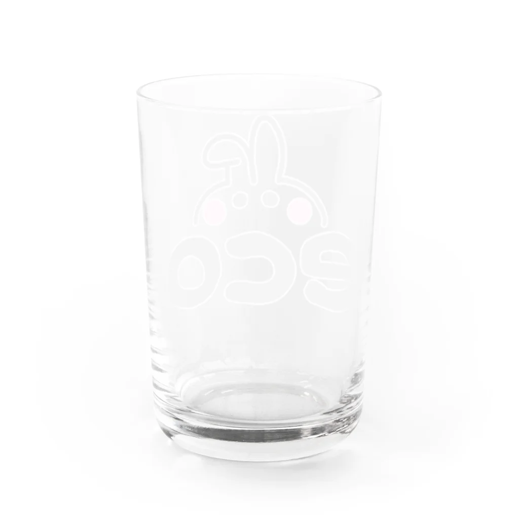 アート宇都宮(ARTUTSUNOMIYA)のecoを考えるウサギ Water Glass :back