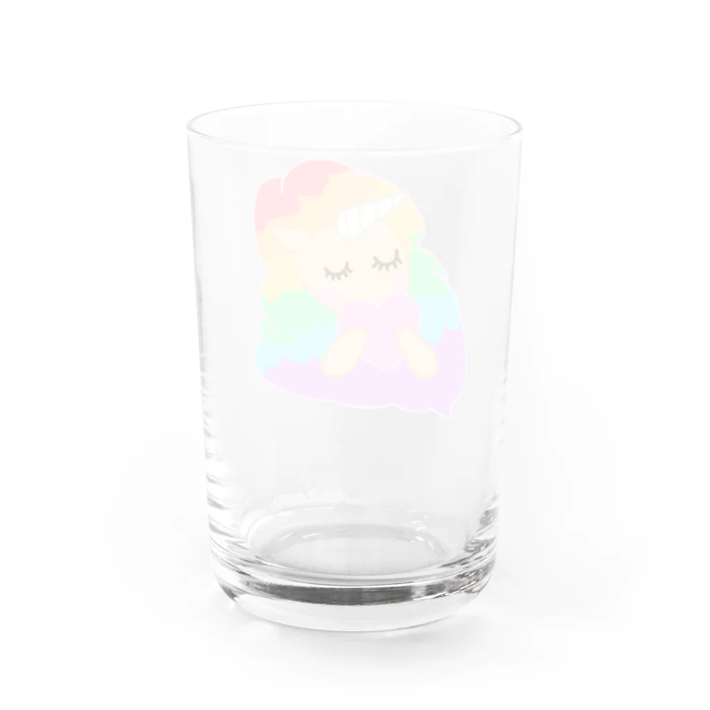 にわとり食堂のゆにちゃん Water Glass :back