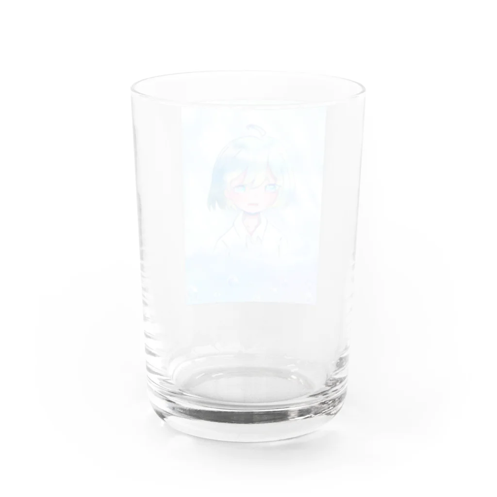 いろはの泡のパステル少女 Water Glass :back