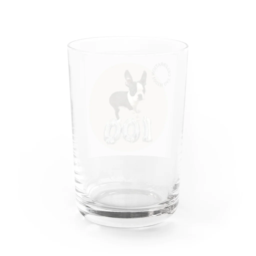 GIONAくんのおみせの【GIONA 生後100日記念】GIONA100グッズ Water Glass :back