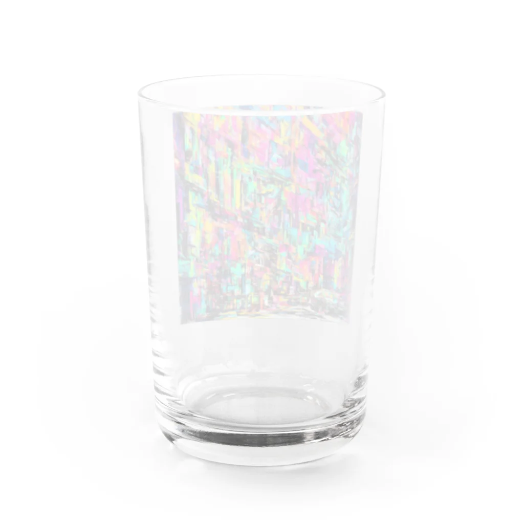 TakashiSの vivid gas station Water Glass :back