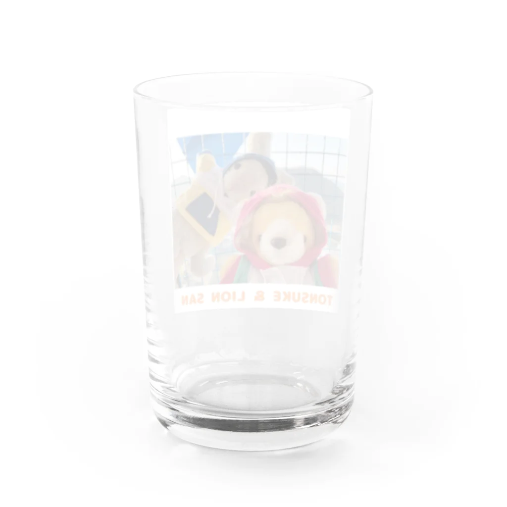 とんすけ屋のらいおんさんととんすけ2 Water Glass :back