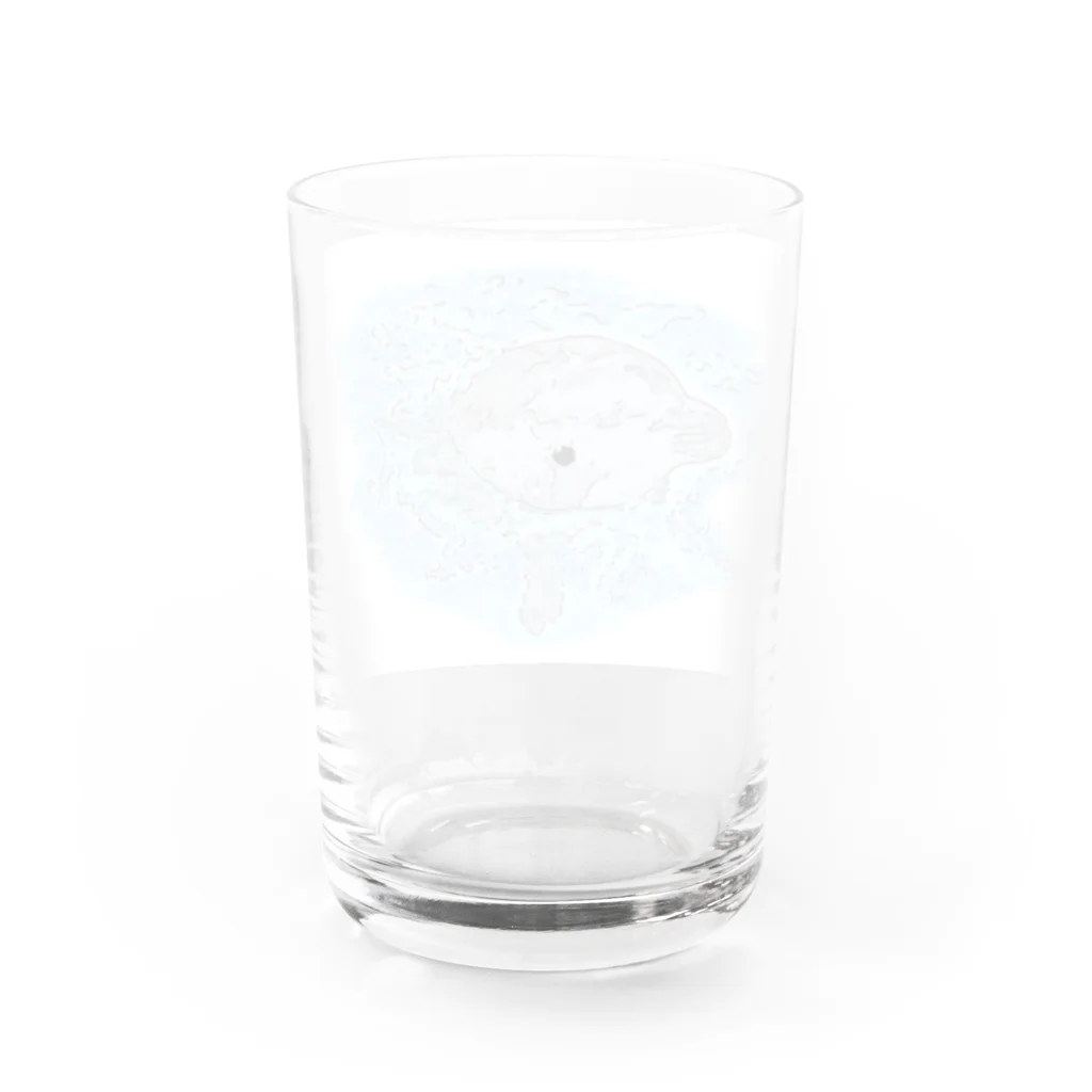 niwatsukinoの癒し、かわゆすのイルカちゃん。 Water Glass :back