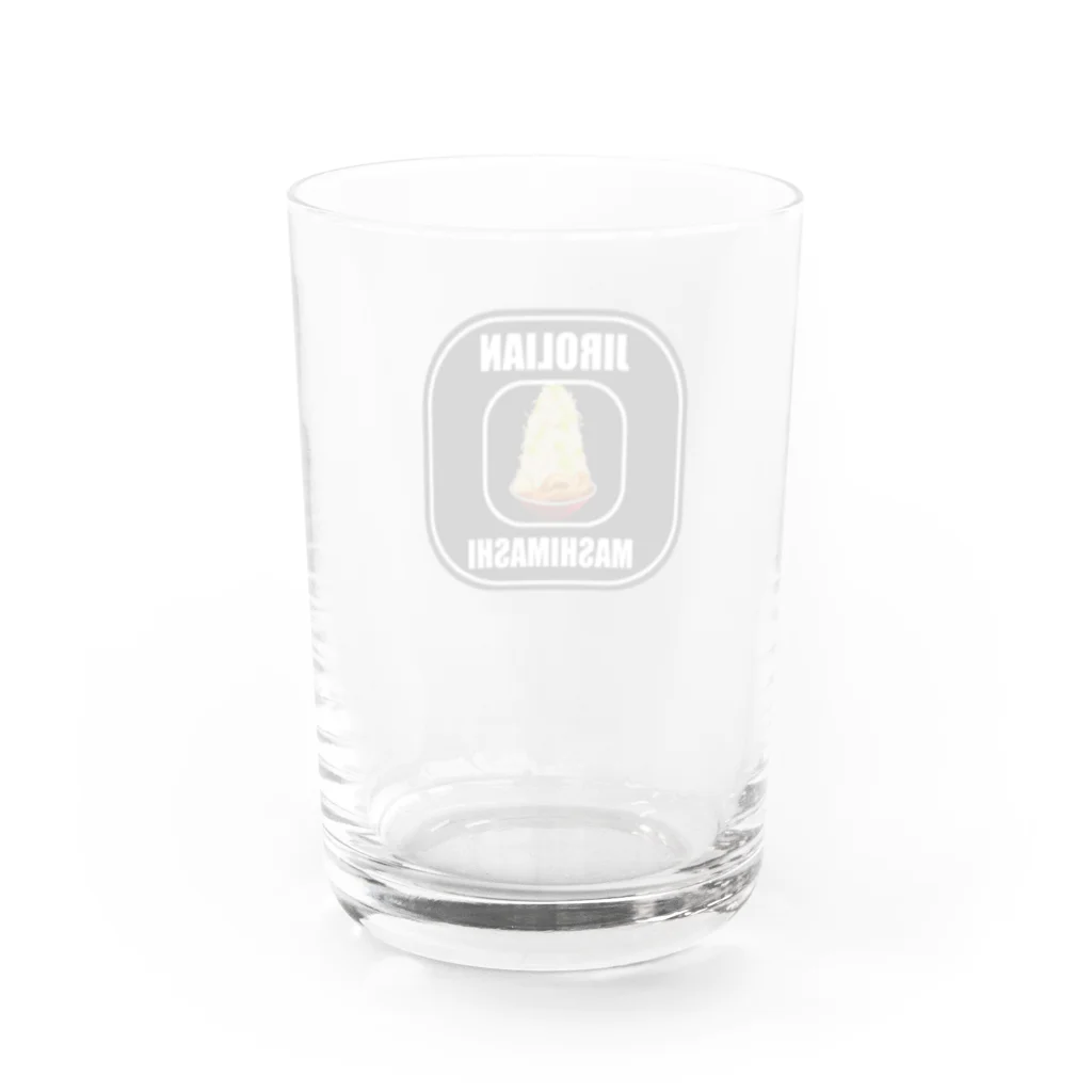 おもしろいTシャツ屋さんのJIROLIAN じろりあん ジロリアン 二郎 ラーメン 二郎愛 Water Glass :back