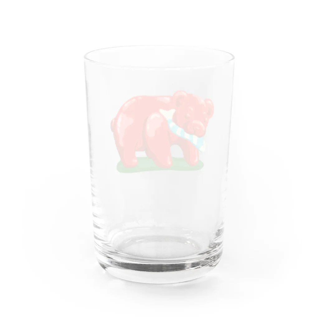 みけにっけ商店のグミベアーとお魚ちゃん Water Glass :back