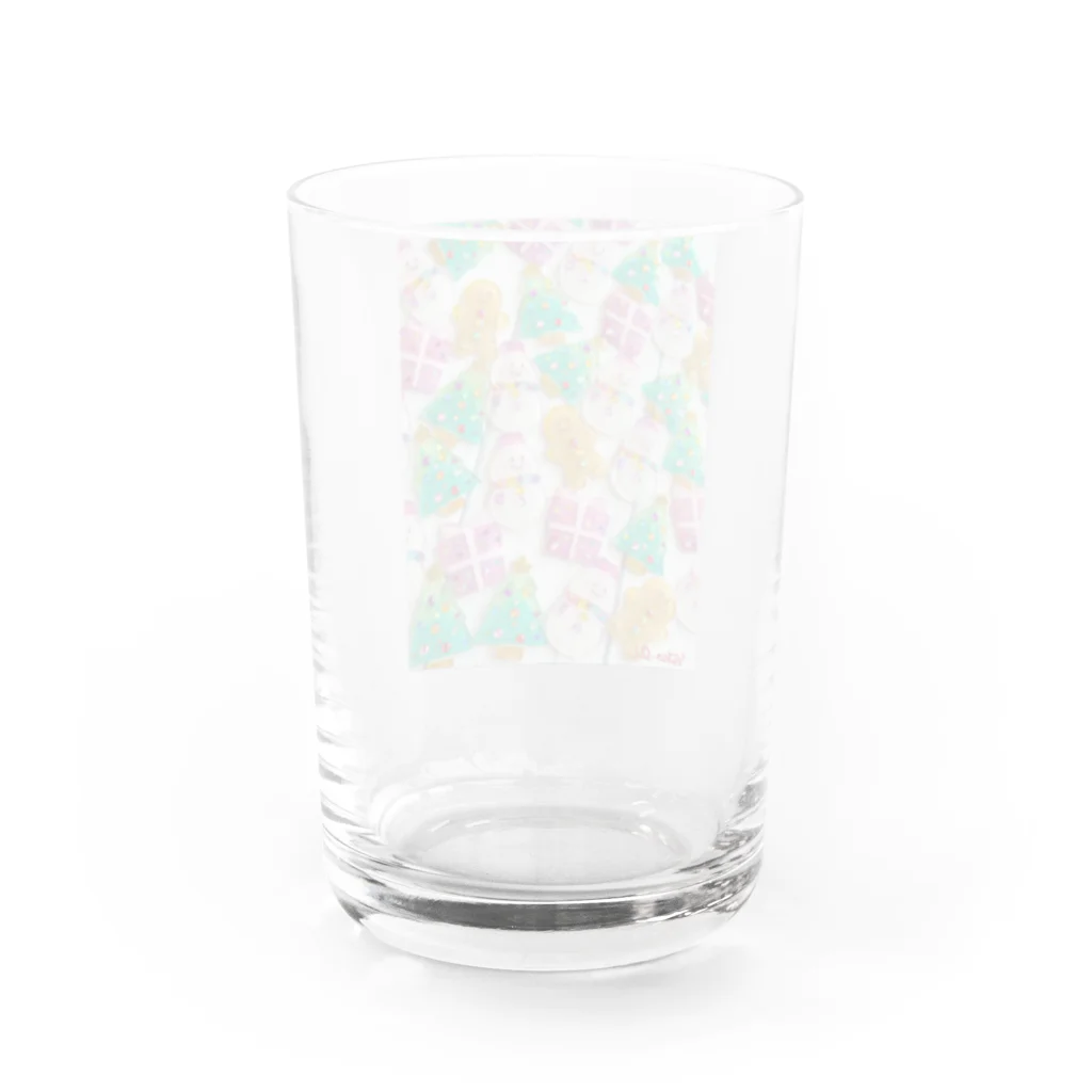 前田悠花｜イラストレーターの★プラ板作品フォト★クリスマス Water Glass :back