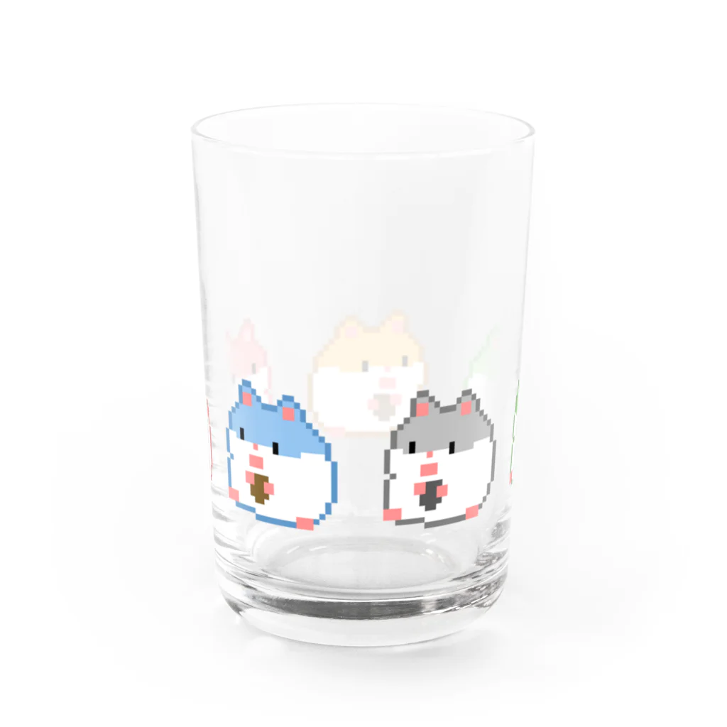 株式会社ボトルキューブのもぐはむ（5匹） Water Glass :back