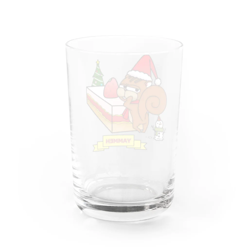 SUZURI×ヤマーフのムーリスサンタクロース Water Glass :back