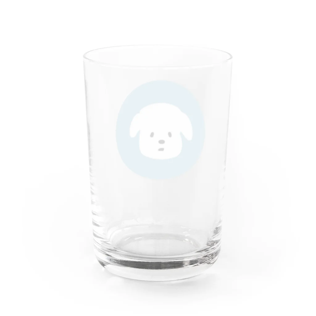 まがおないぬのまがおないぬ　丸デザイン Water Glass :back