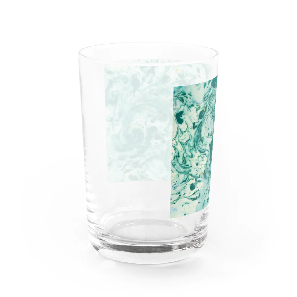 guruguのEbru Green Water Glass :back