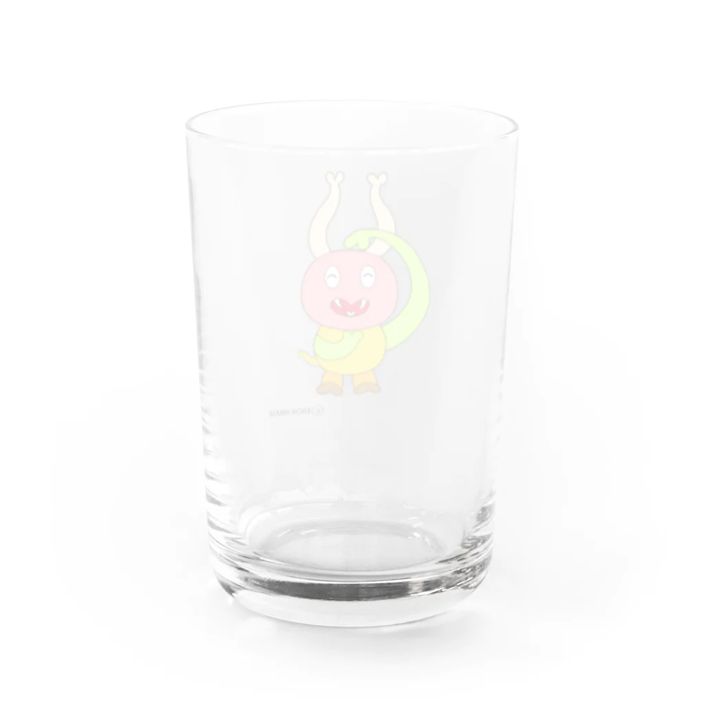 ヒラエイの笑顔の珍獣ハーピーくん Water Glass :back