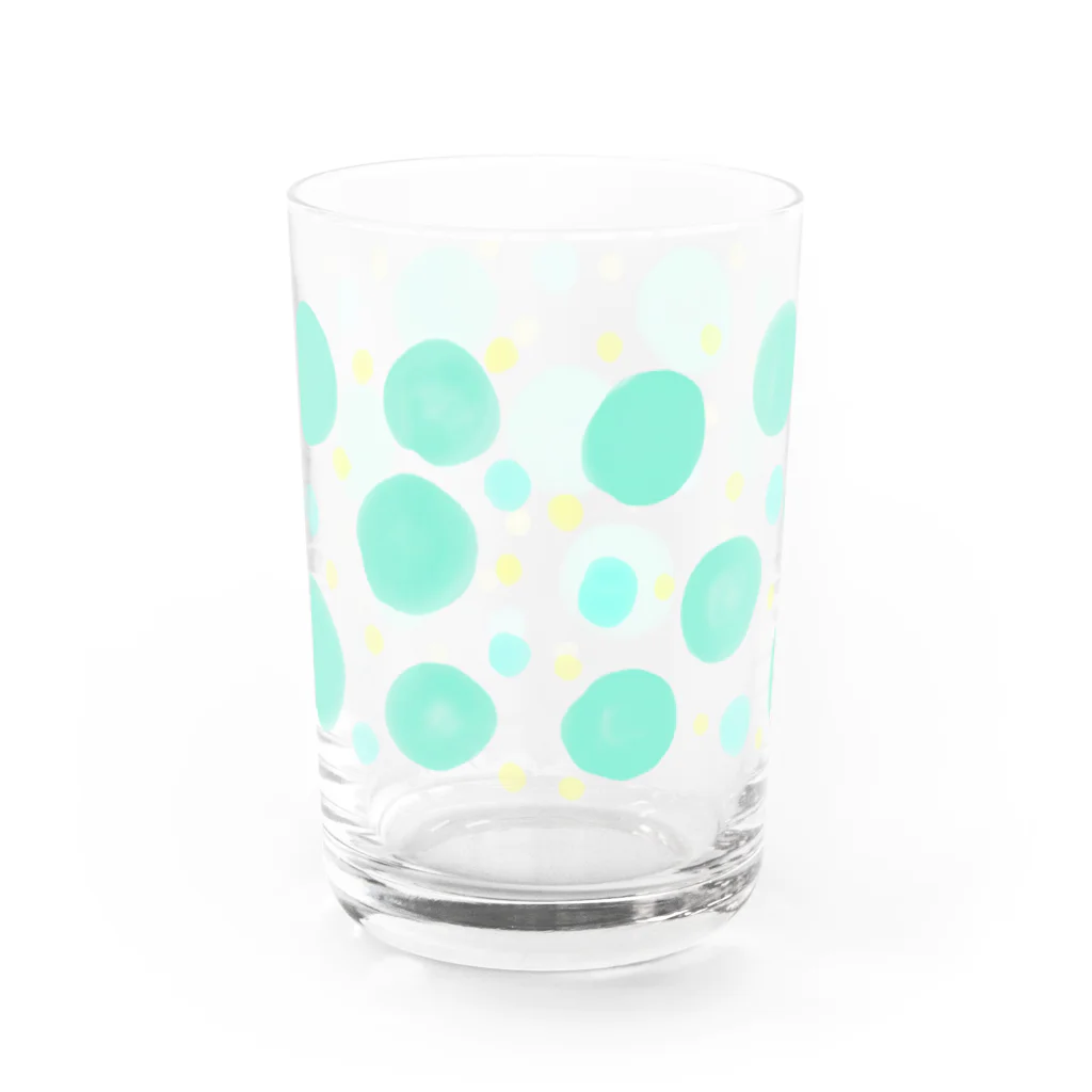 amiのドット（あお） Water Glass :back