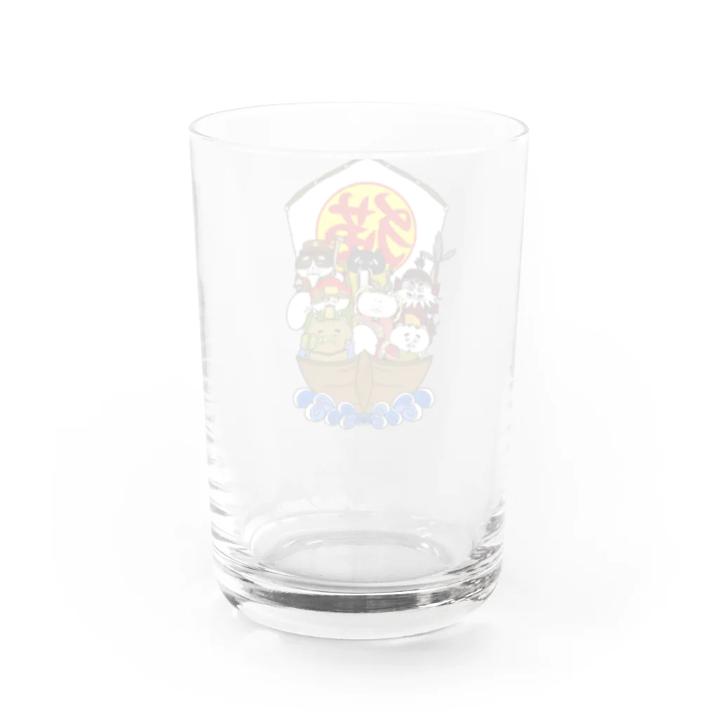 にゃんまるけのにゃん福神 Water Glass :back