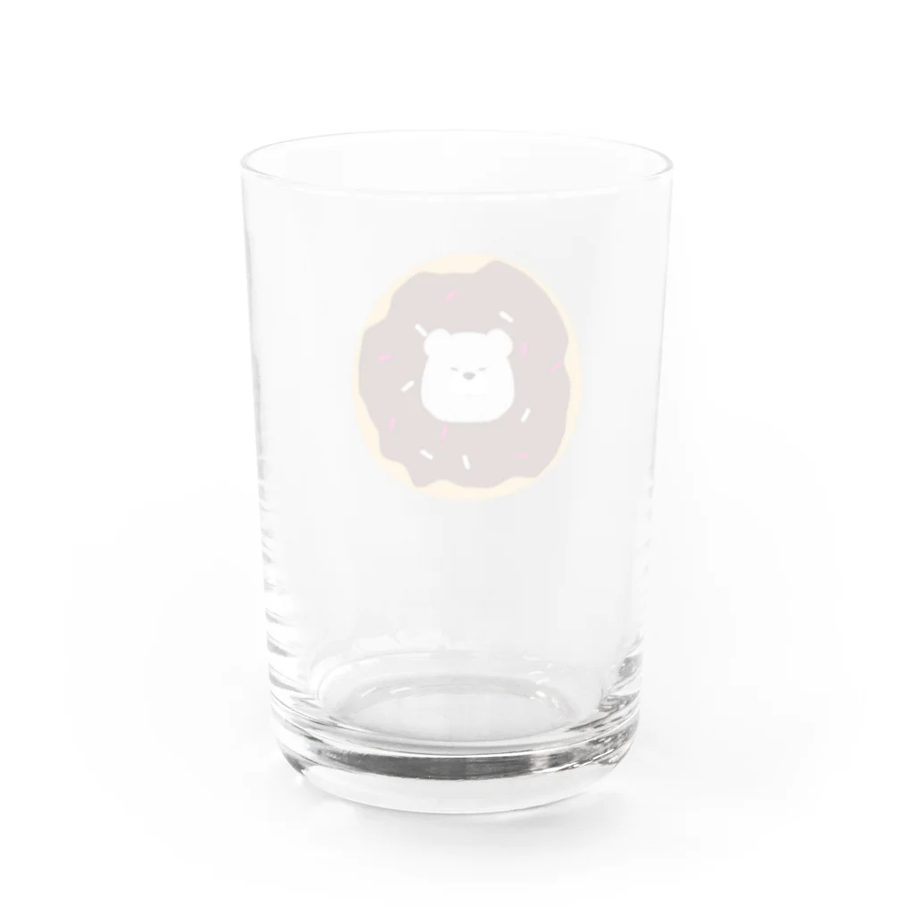 パンニマルのドーナツに囚われたシロクマ チョコVer. Water Glass :back