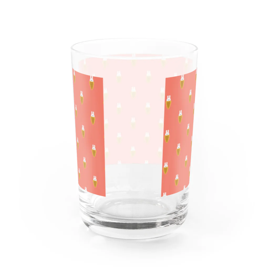 パンニマルの囚われうさぎ パターン ピンクver. Water Glass :back