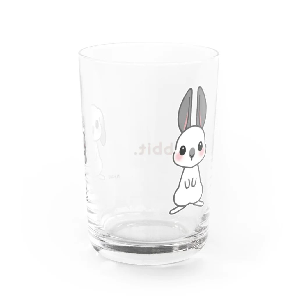 カトユリのちょいグレーうさぎ Water Glass :back