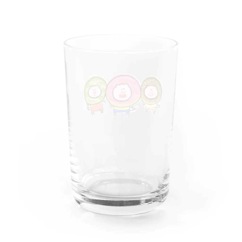 ココロ企画のこぶたとドーナツ Water Glass :back