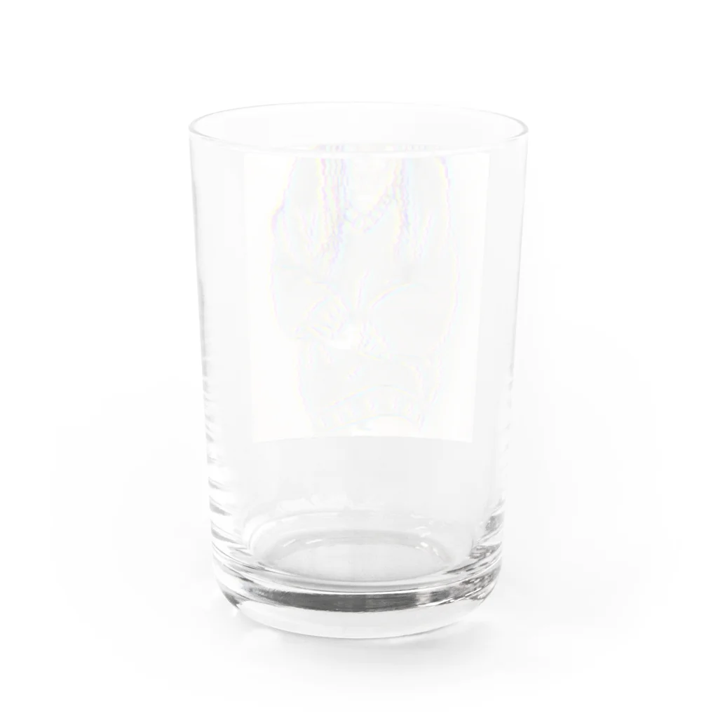 うきわさんのセーターっ子ちゃん Water Glass :back