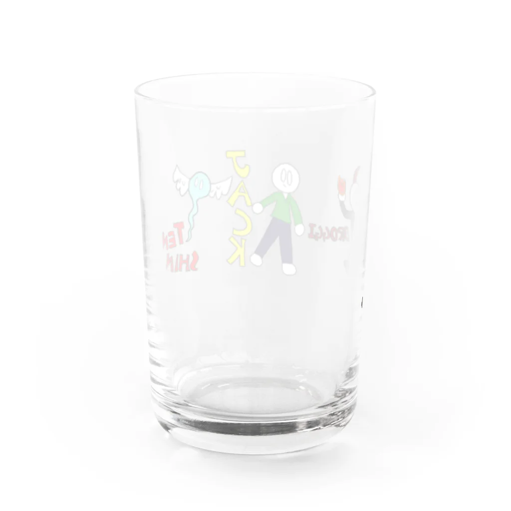 Yuta-heatheatの3人並んで(ヒートヒート) Water Glass :back