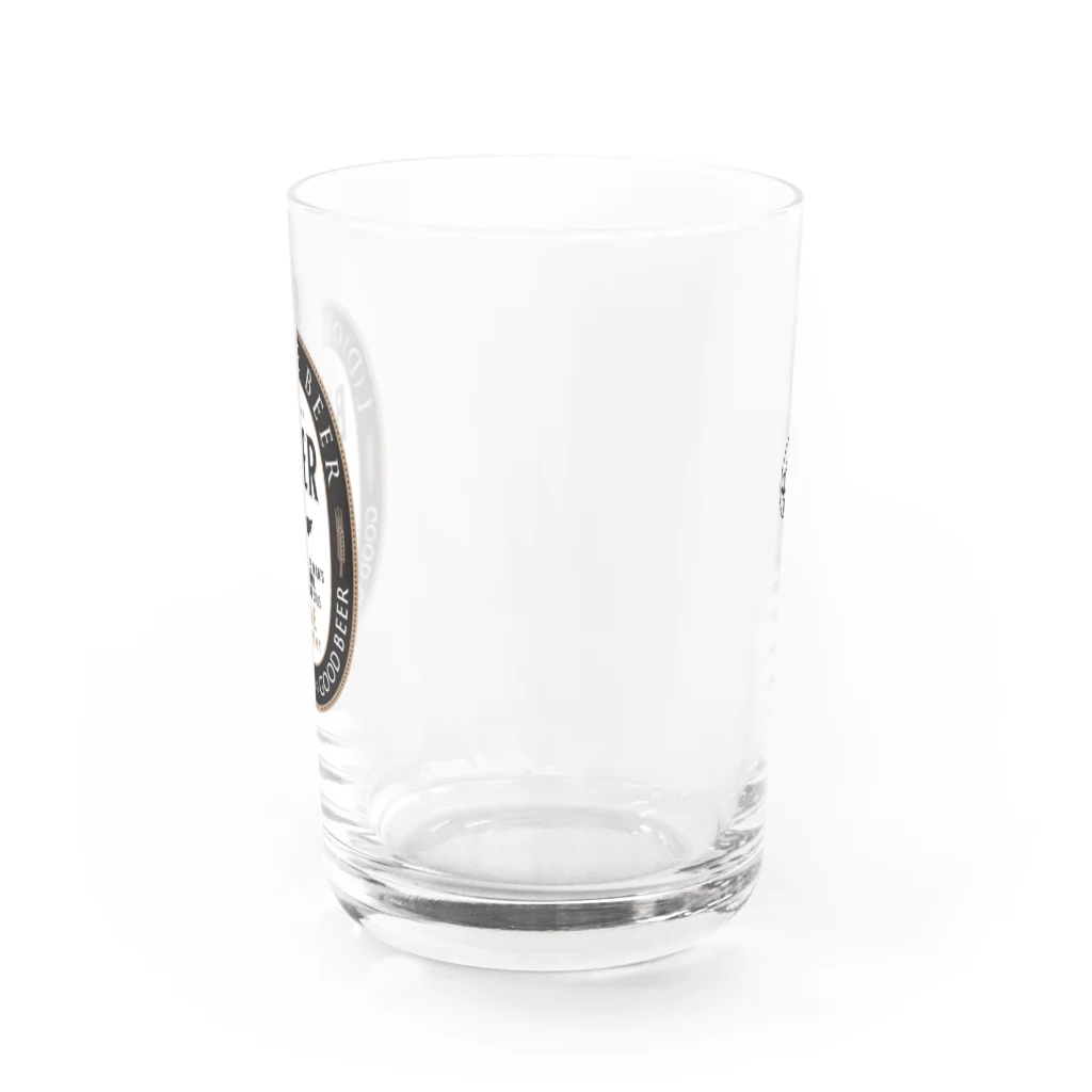 豆鳩雑貨店の豆鳩ビアグラス（黒） Water Glass :back