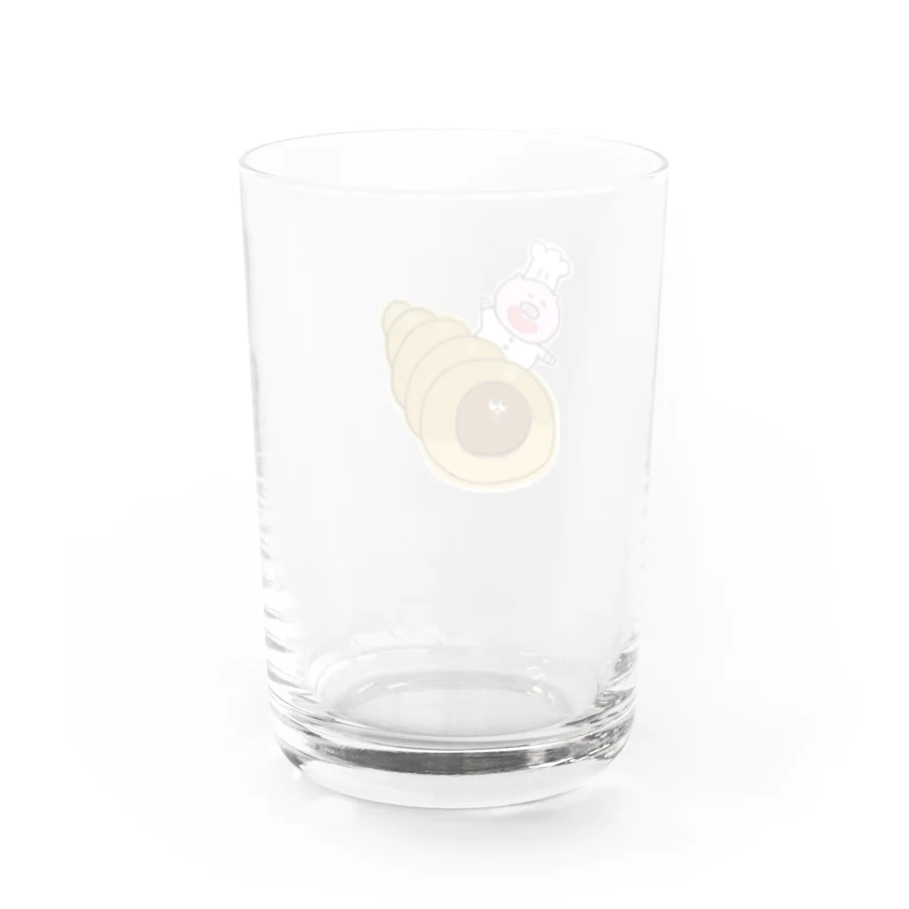 ココロ企画のこぶたとチョココロネ Water Glass :back