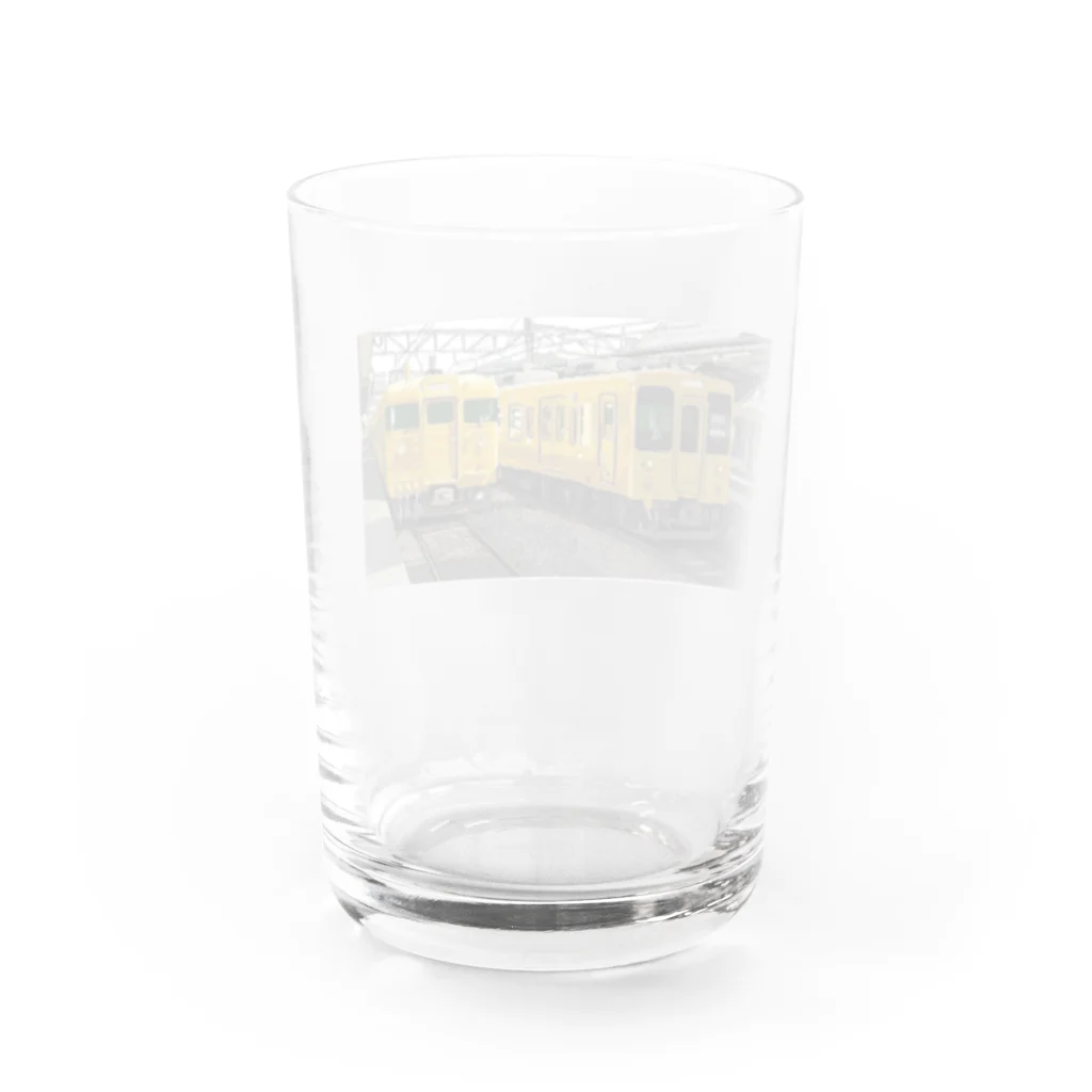 真志(ドット絵絵師として活動中)の115系電車(からし色) Water Glass :back