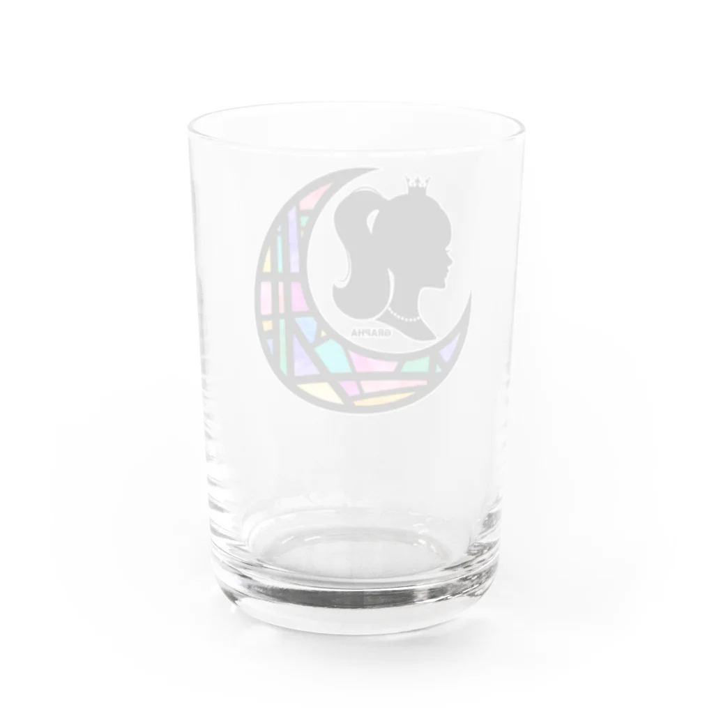 香庭くゆるのグラスプラネット月/プリンセス Water Glass :back