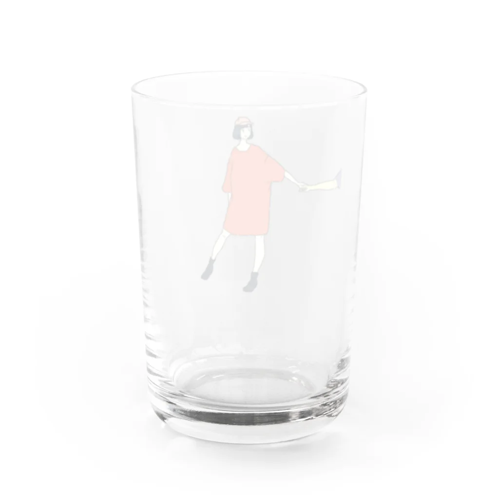 マキノノマの手をひくTシャツワンピ Water Glass :back