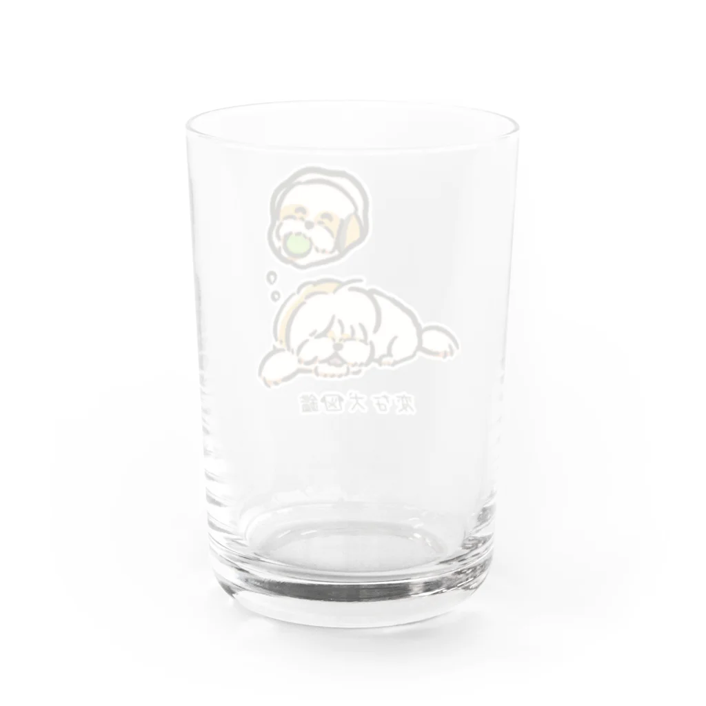 いぬころ｜変な犬図鑑のNo.184 ネゴトイイーヌ[1] 変な犬図鑑 Water Glass :back