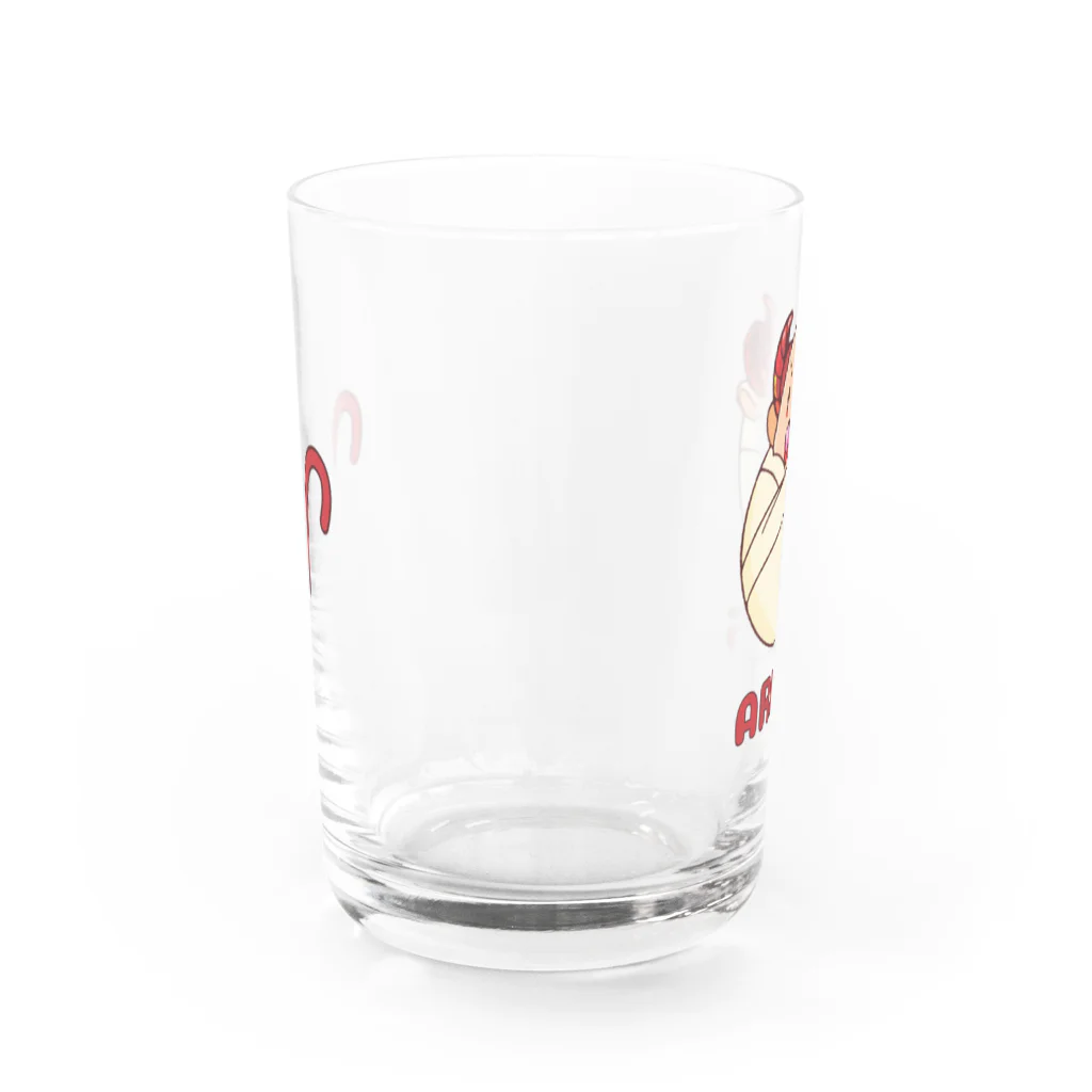 ぱるまな倶楽部の12星座☆おひつじ座ちゃん Water Glass :back