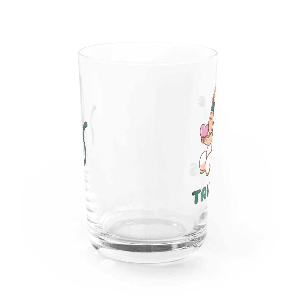 ぱるまな倶楽部の12星座☆おうし座ちゃん Water Glass :back