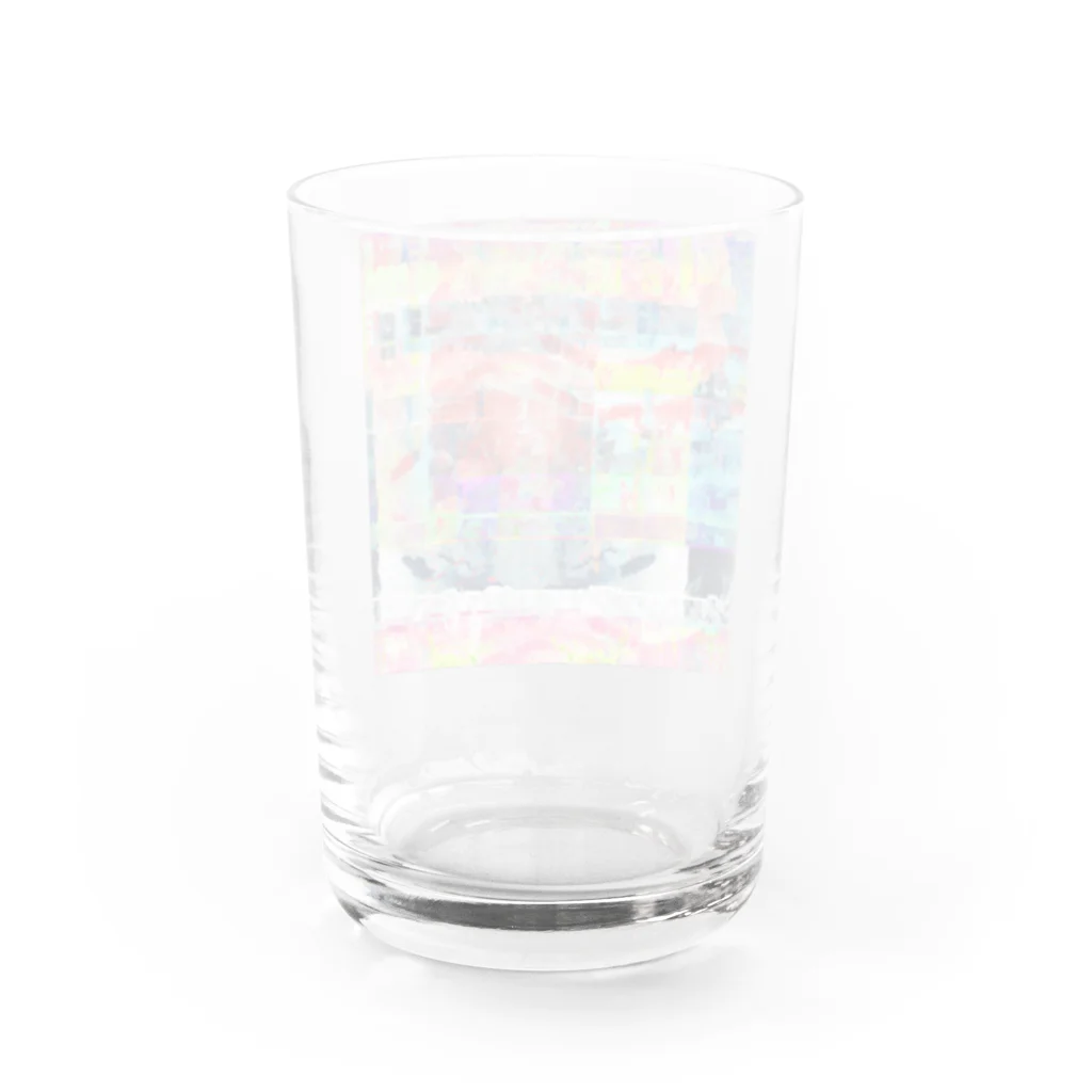 egg Artworks & the cocaine's pixのabstract Water Glass :back