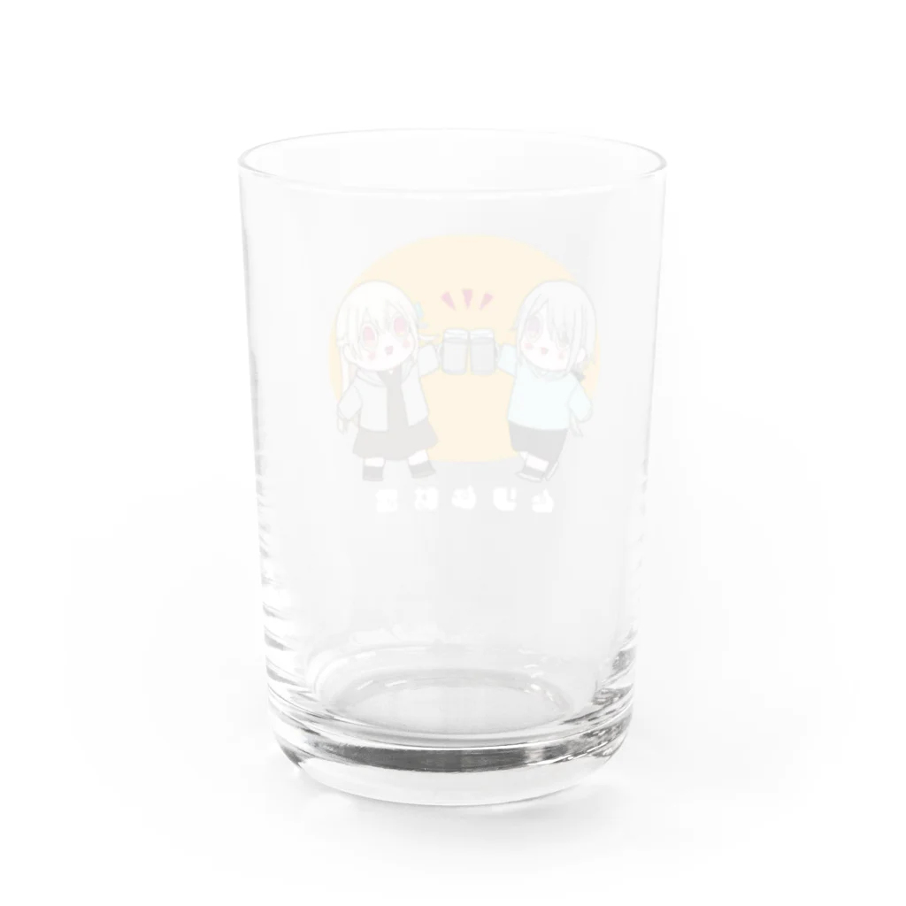 鳥のグッズショップのとりとはる乾杯グラス Water Glass :back