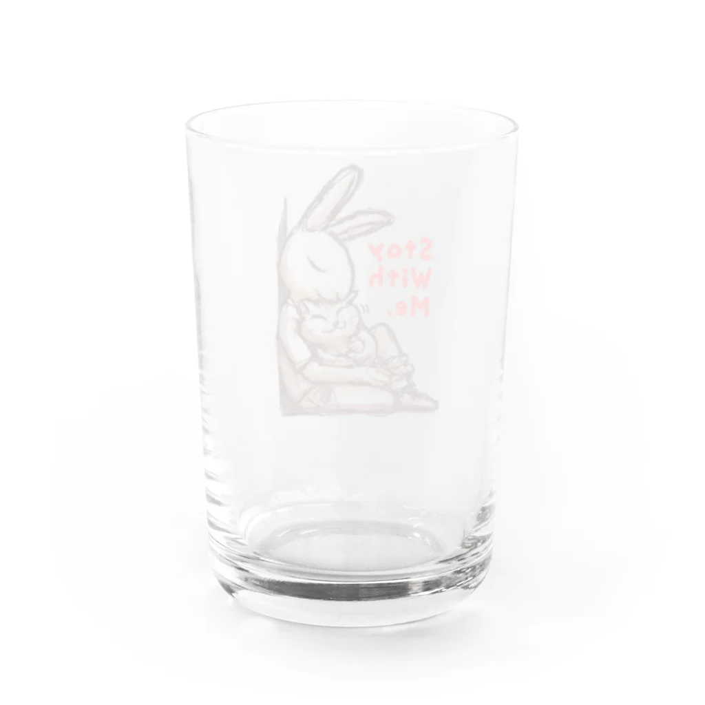 BeachBunnyのうさぎとねこ　Stay With Me Water Glass :back