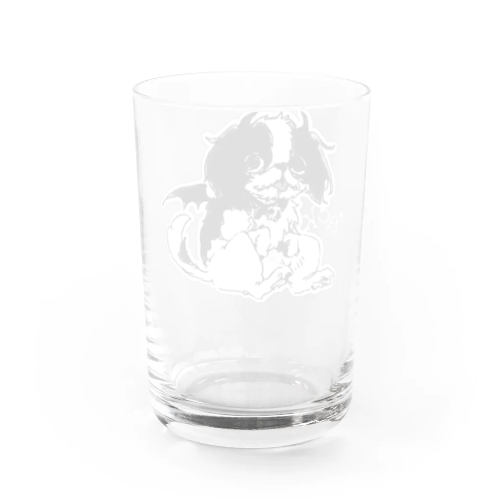 miuk⚰️fashionの《白黒ver.》デビル犬 Jack Water Glass :back