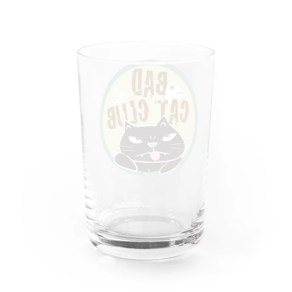 Junsの悪にゃんこのBAD CAT CULB Water Glass :back