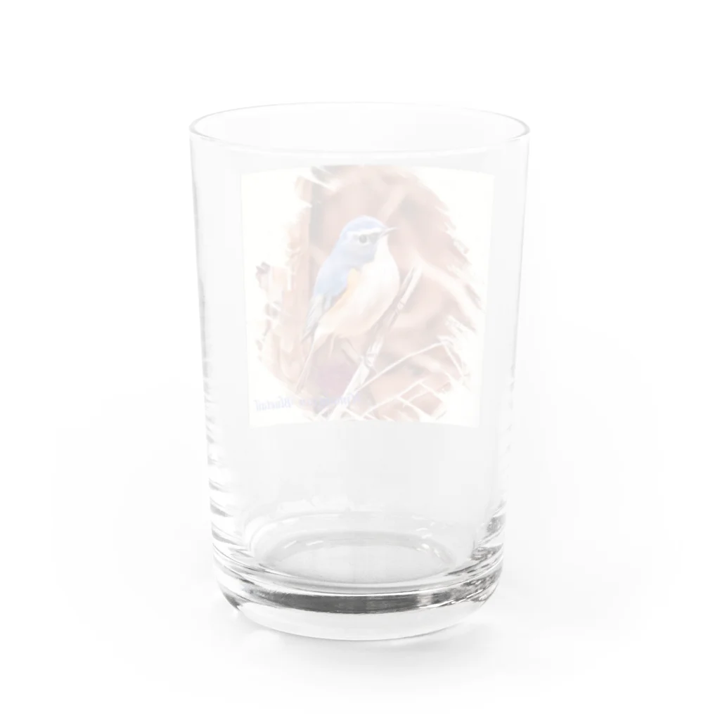 jun-hoshiの青い鳥 Water Glass :back