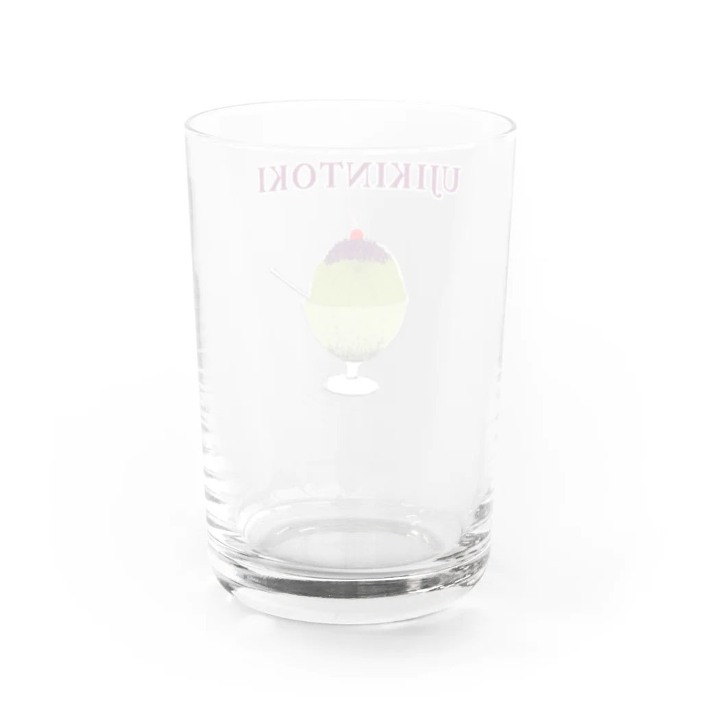 NIKORASU GOのかき氷デザイン「宇治金時」（Tシャツ・パーカー・グッズ・ETC） Water Glass :back