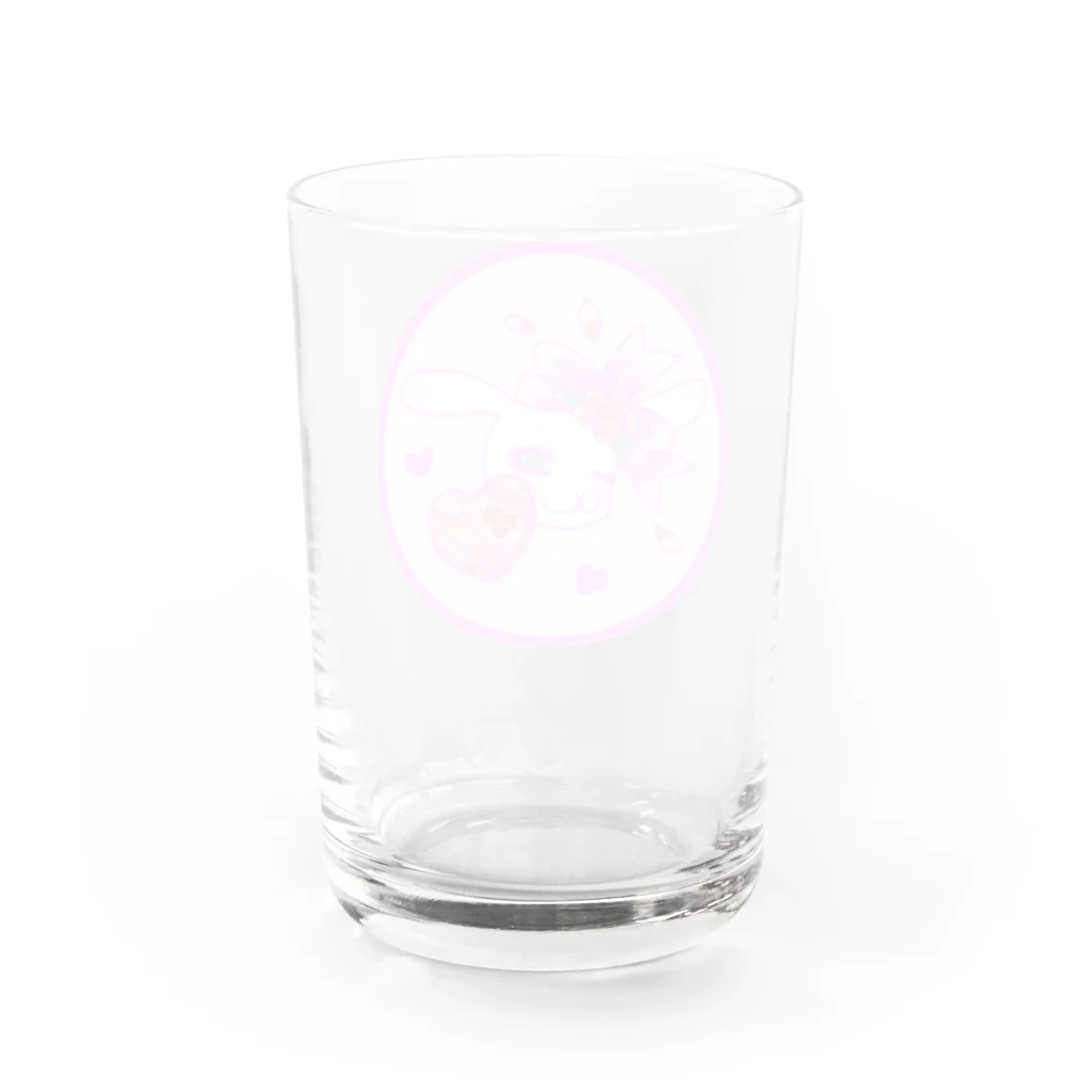 Rabbitflowerの♥らびこ♥バレンタイン Water Glass :back