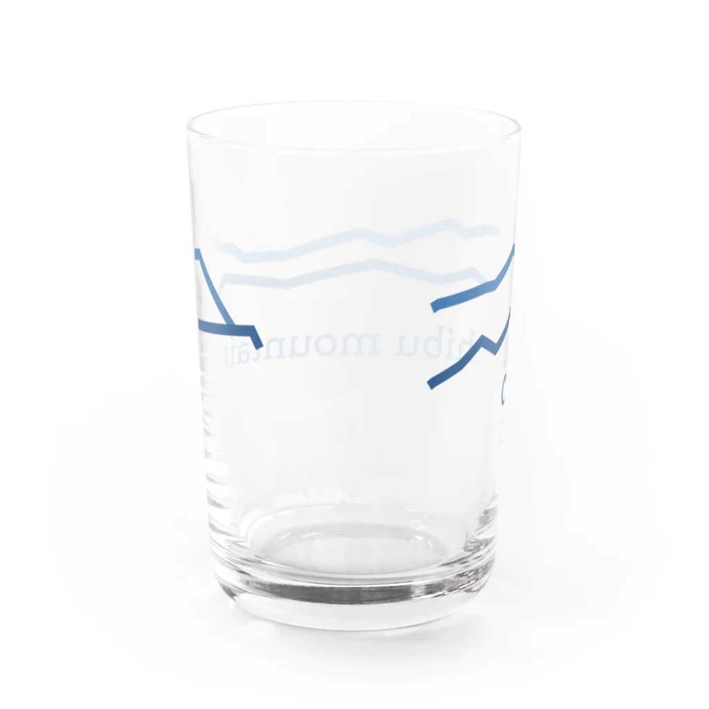 KAWAGOE GRAPHICSの川越から見た秩父の山々 Water Glass :back