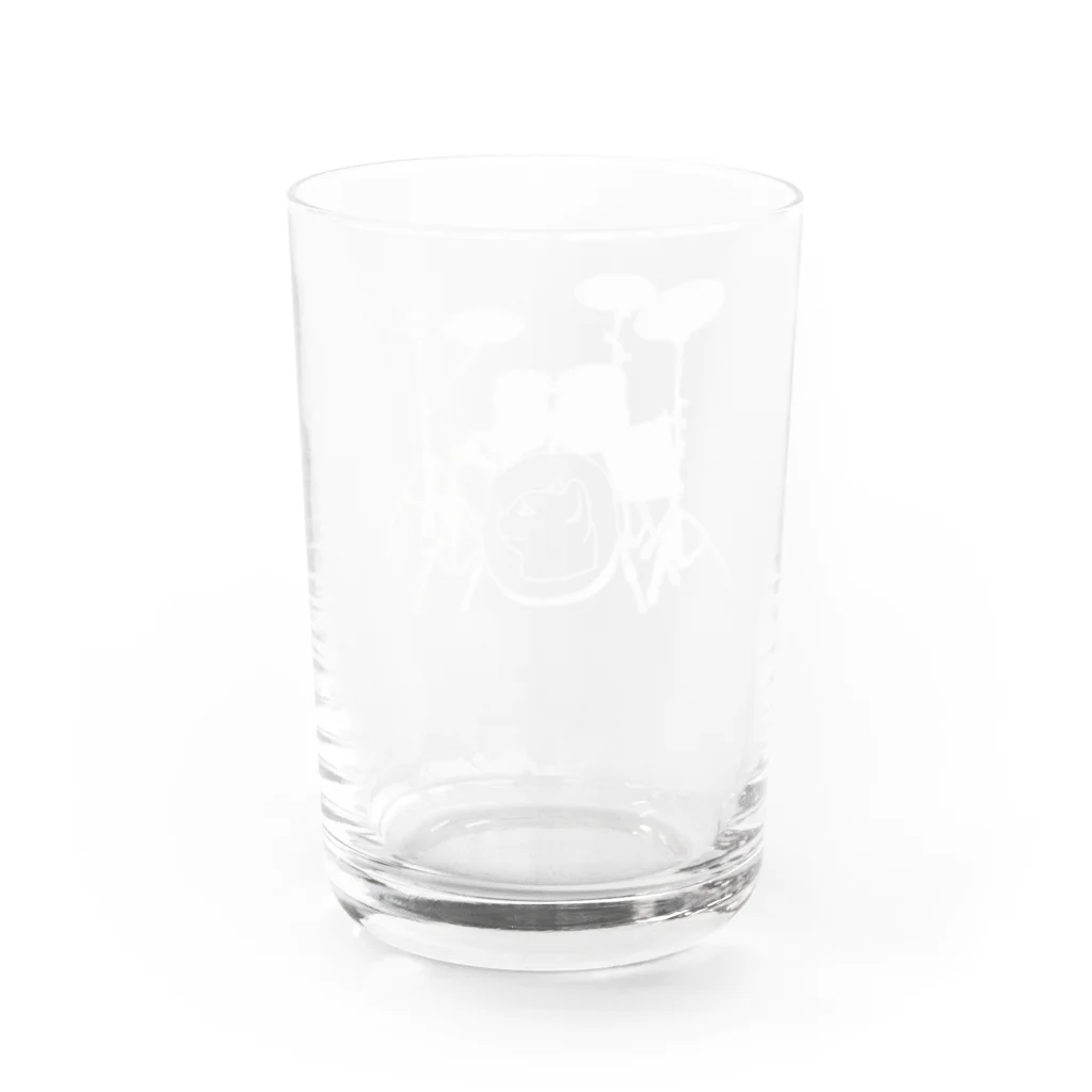 ロジローのドラム(ネコ)白 Water Glass :back